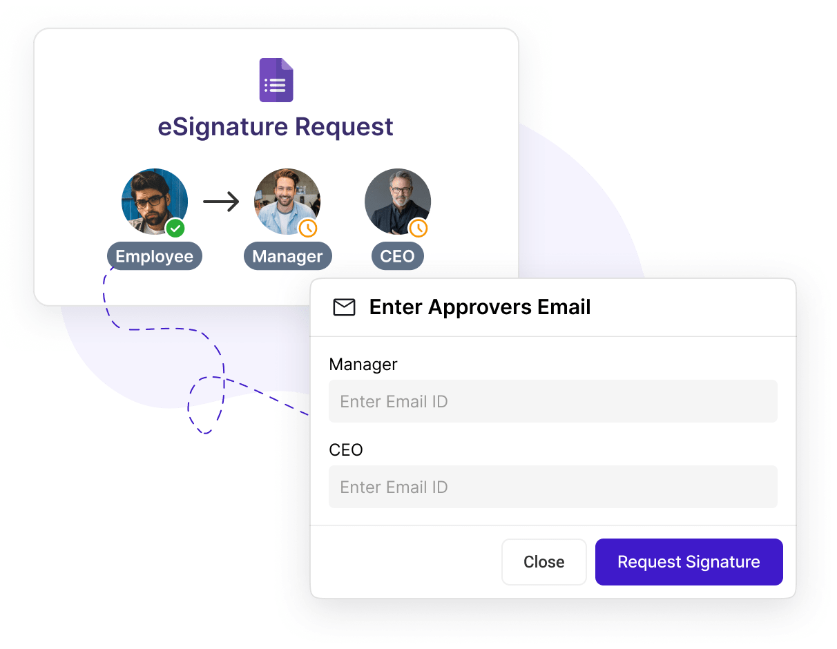 Approver input by respondents