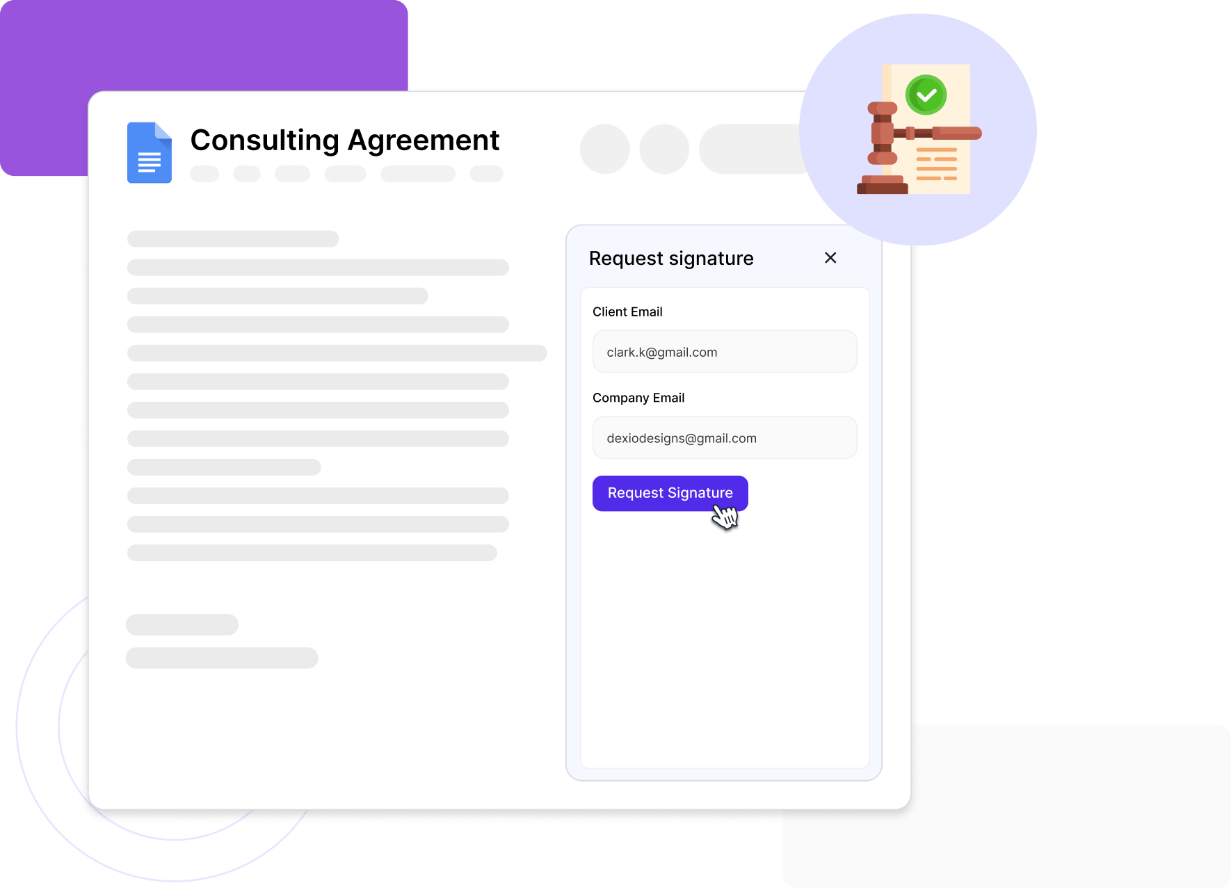 Legally binding signatures