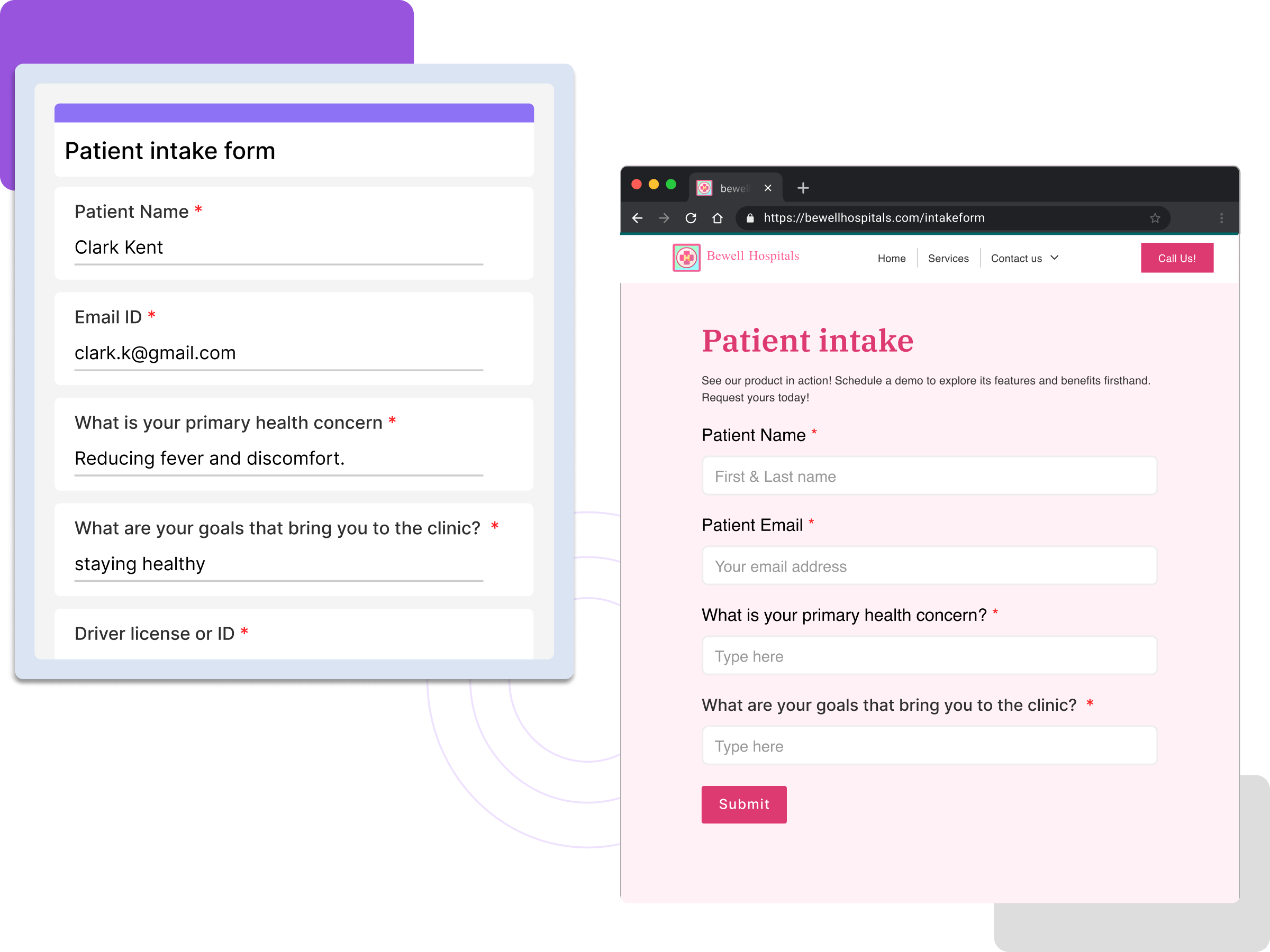 Embed forms on your website
