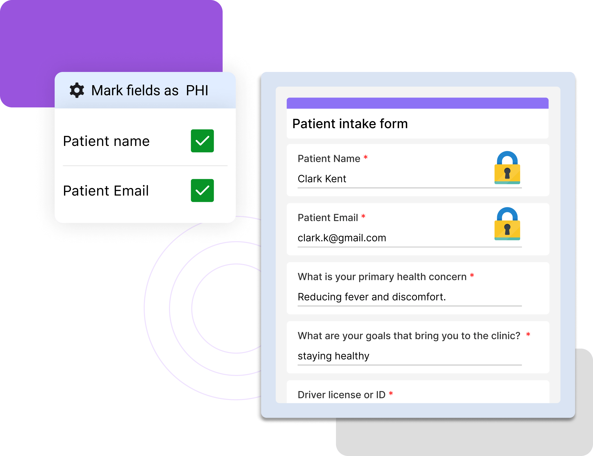 Collect patient details securely