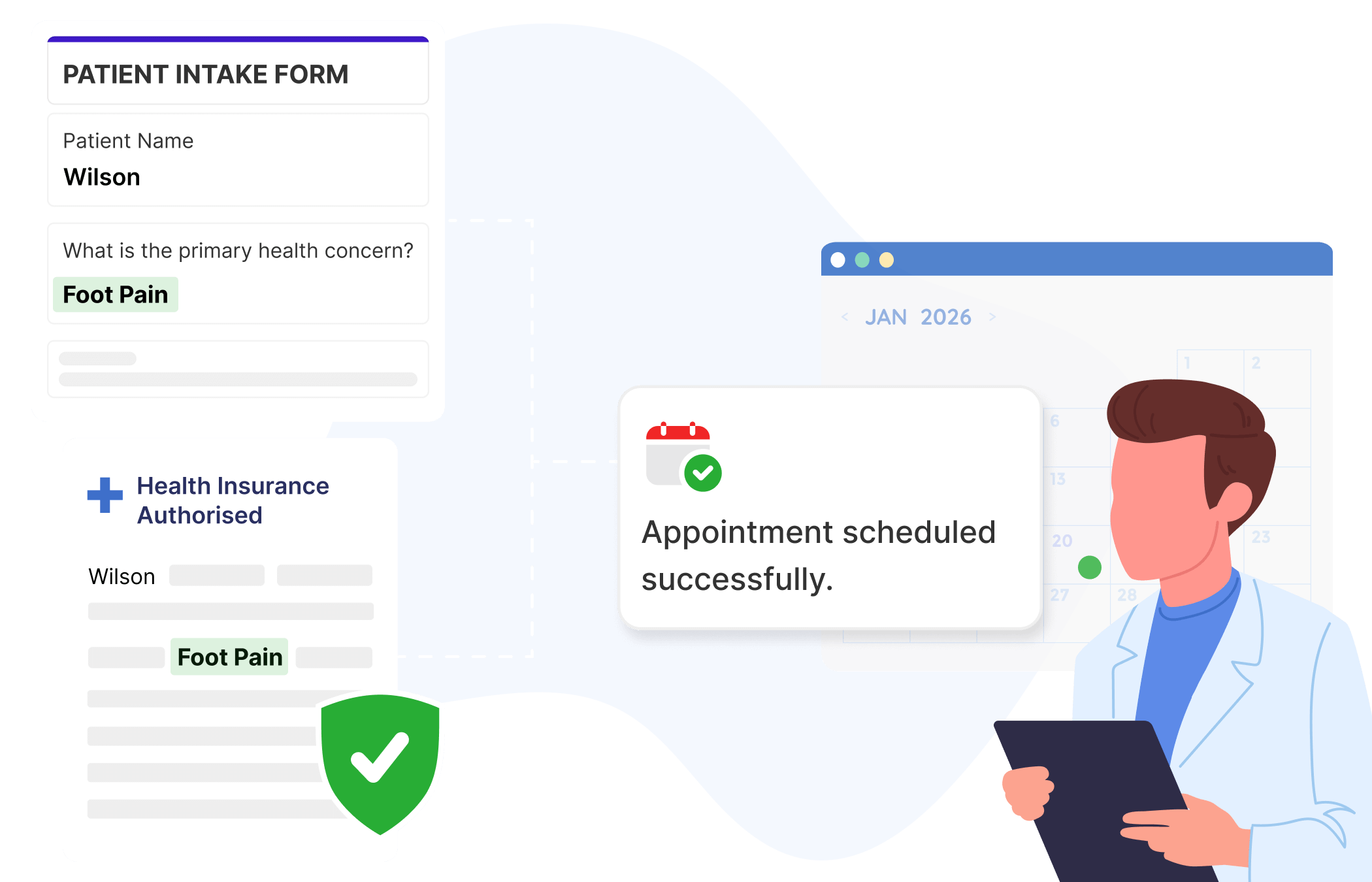 Patient intake forms for Google Forms