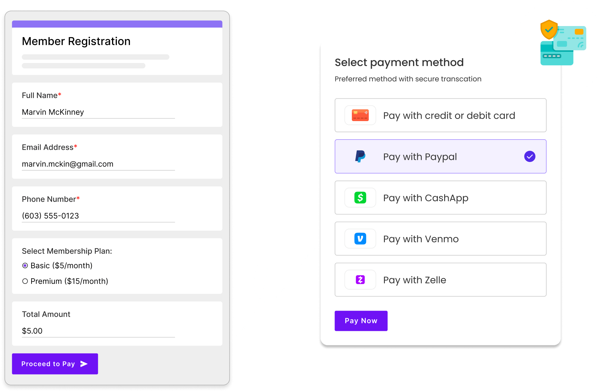 Collect payment in Google Forms