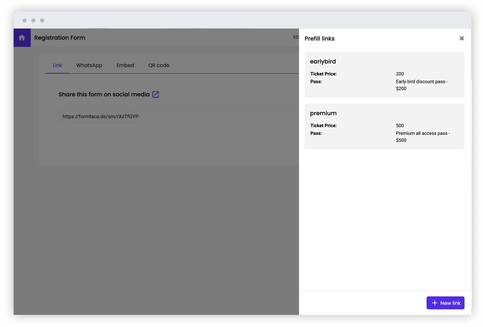 Generate a unique prefill link or pass values via url parameters to prefill answers in your form