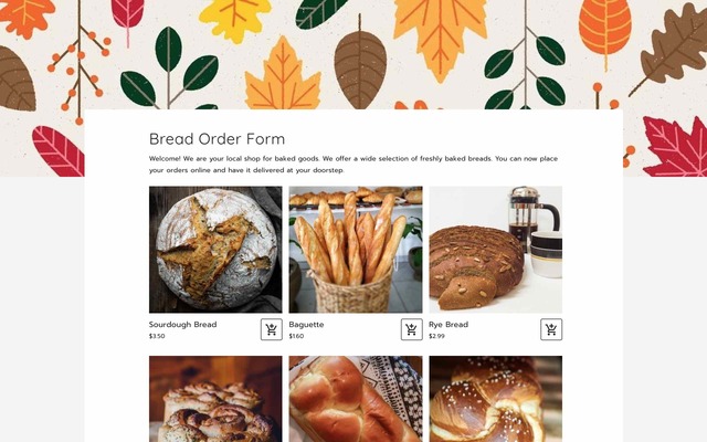 Bread order form