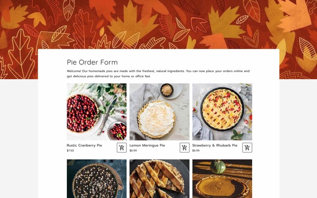 Pie order form