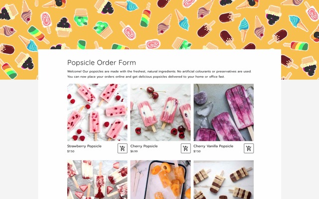 Popsicle order form